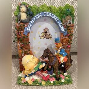 Vintage Mother Goose Humpty Dumpty Nursery Rhyme Photo Frame Resin Decor